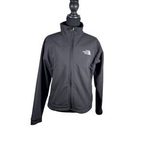 The North Face Womens Small Apex Bionic Black Softshell Fleece Lined Jacket